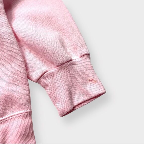 Vtg 80s Fleece Mates Raglan Blank Pink Sweatshirt, Lightweight Soft, XL Boxy - Picture 4 of 6